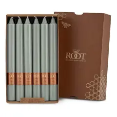 Root Candles Arista&trade; 9" Smooth Dinner Candles, 12ct. Sage Green
