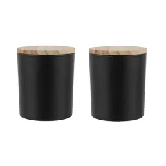 8oz. Frosted Black Candle Jars, 2ct. by Make Market&reg;