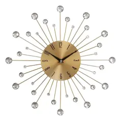 Gold Glam Metal Wall Clock