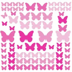 RoomMates Pink Flutter Butterflies Peel & Stick Wall Decals