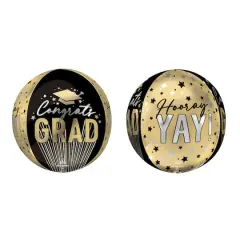 16" Stripes on Stripes Grad Foil Balloon