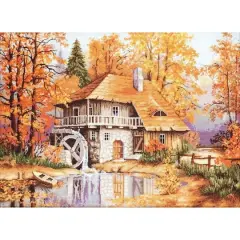 Luca-S Autumn Landscape Counted Cross Stitch Kit