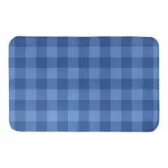 Designs Direct Blue Buffalo Check Bath Mat, 34" x 21"