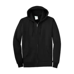 Port & Company&reg; Essential Fleece Full-Zip Hooded Sweatshirt Jet Black