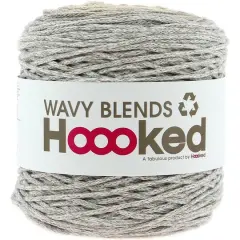 Hoooked Wavy Blends Recycled Cotton Yarn Sandy Grey