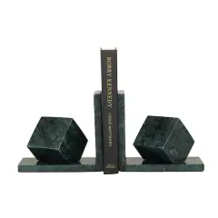 CosmoLiving by Cosmopolitan 6" Green Marble Orb Bookends Set