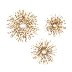 Gold Metal Starburst Modern Wall D&eacute;cor Set