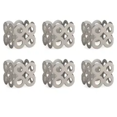 DII&reg; Silver Square Die Cut Napkin Rings, 6ct.