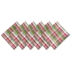 DII&reg; Holly Jolly Plaid Napkin Set, 6ct.