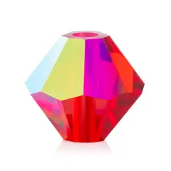 John Bead PRECIOSA 6mm Czech Crystal Bicone Beads, 36ct. Light Siam AB