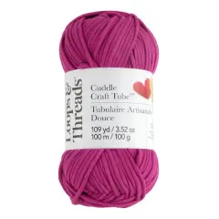 Cuddle Craft Tube&trade; Yarn by Loops & Threads&reg; Razzberry Ripple