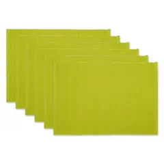 DII&reg; Ribbed Cotton Placemats, 6ct. Avocado