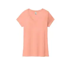 District&reg; Women's Perfect Tri&reg; V-Neck T-Shirt Heathered Dusty Peach