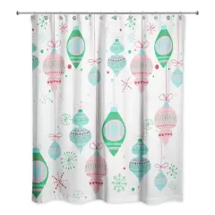 Retro Funky Ornaments Shower Curtain