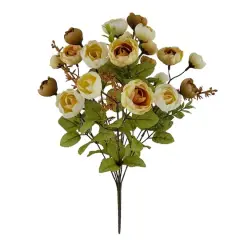 18" Ranunculus & Berry Deluxe Bush by Ashland&reg; Cream