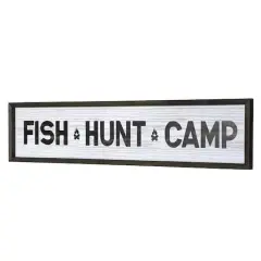 American Art D&eacute;cor&trade; 36" Fish, Hunt, Camp Wood Novelty Wall Sign