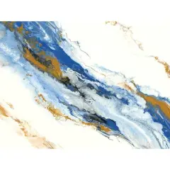 RoomMates Crystal Geode Peel & Stick Mural Wallpaper Blue and Gold