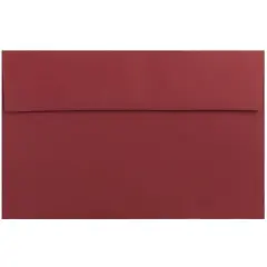JAM Paper A10 Recycled Invitation Envelopes, 50ct. Dark Red