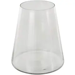 8.5" Clear Glass Wide Cone Shaped Decorative Vase