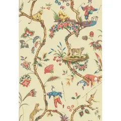 Scalamandre Ecru Chinoises Exotique Peel & Stick Wallpaper