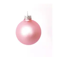 Whitehurst 40 Pack 1.5" Christmas Matte Glass Ball OrnamentsPale Pink Matte