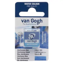 Van Gogh Watercolor Paint, Half Pan 846 Interference Blue