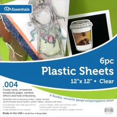 PA Essentials .004" 12" x 12" Clear Plastic Sheets