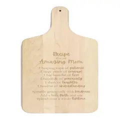 17" Recipe for an Amazing Mom Maple Paddle Cutting Board