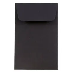 JAM Paper 2.25" x 3.5" Smooth Black Coin Business Envelopes, 50ct.