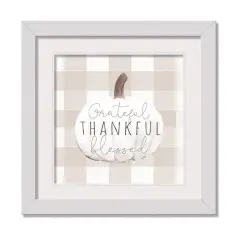 White Pumpkin White Framed Print Wall Art