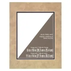 11" x 14" Double Mat By Studio D&eacute;cor&reg;, 8" x 10" Opening Brown