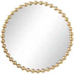 CosmoLiving by Cosmopolitan Gold Metal Orb Framed Wall Mirror 36" x 2" x 36"