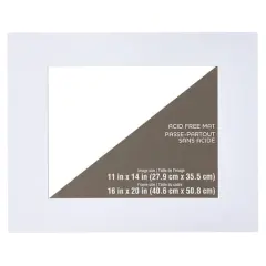 16" x 20" Mat By Studio D&eacute;cor&reg;, 11" x 14" Opening White