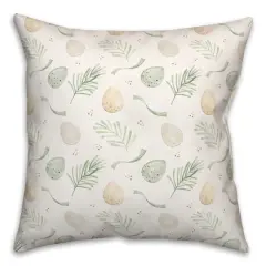 Easter Eggs Ribbons Pillow 2 18" x 18" Throw Pillow