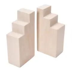 Hello Honey&reg; 6.5" Geometric Marble Bookend Set Blush