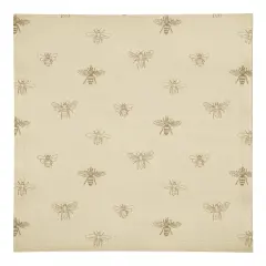 Delicate Bee Pattern Cotton Twill Napkin Yellow