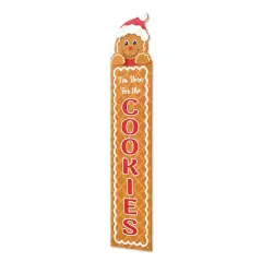Glitzhome&reg; 42" Wood Gingerbread Man "Cookies" Porch D&eacute;cor