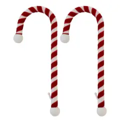 Haute Decor Velvet Candy Cane Stocking Holder, 2ct.