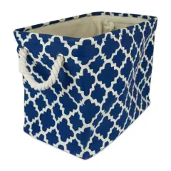 DII&reg; Large Rectangle Lattice Polyester Bin Navy