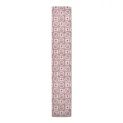 Boho Circles Indoor/Outdoor Table Runner Red