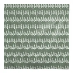 58'' Sage Christmas Tree Pattern Tablecloth