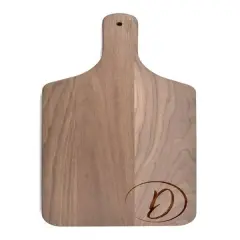 Circle Monogram Walnut Paddle Cutting Board D
