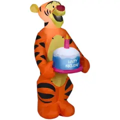 3.5ft. Airblown&reg; Inflatable Tigger Holding Birthday Cake