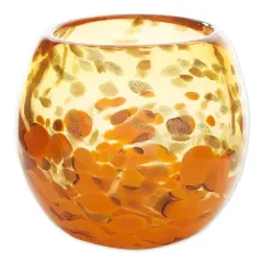 4" Orange Bowl Vase