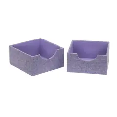 Household Essentials Square Drawer Organizers, 2ct. Purple