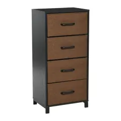 Household Essentials 33" 4-Drawer Dresser Black