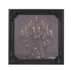 11.75" Skull Candelabra Canvas Wall D&eacute;cor by Ashland&reg;