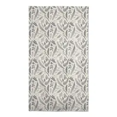 Gray Botanical Pattern Cotton Tablecloth