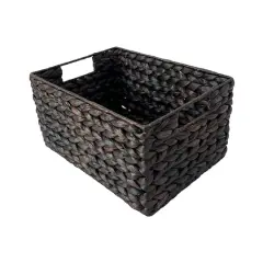 Medium Espresso Rectangle Woven Basket by Ashland&reg;