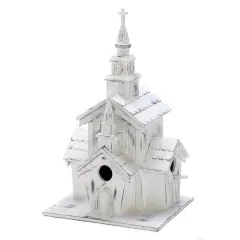 12.75" Little White Chapel Birdhouse